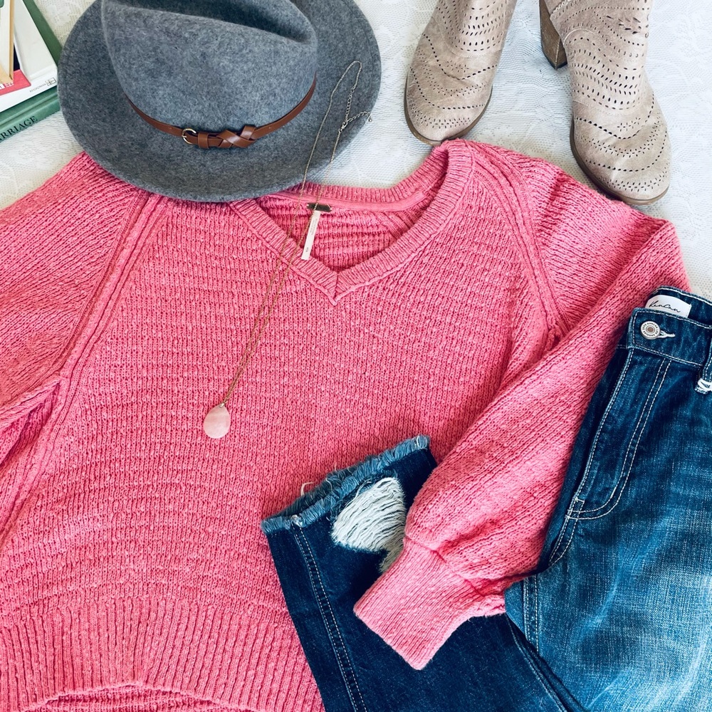Free People Balloon Sleeve Sweater
